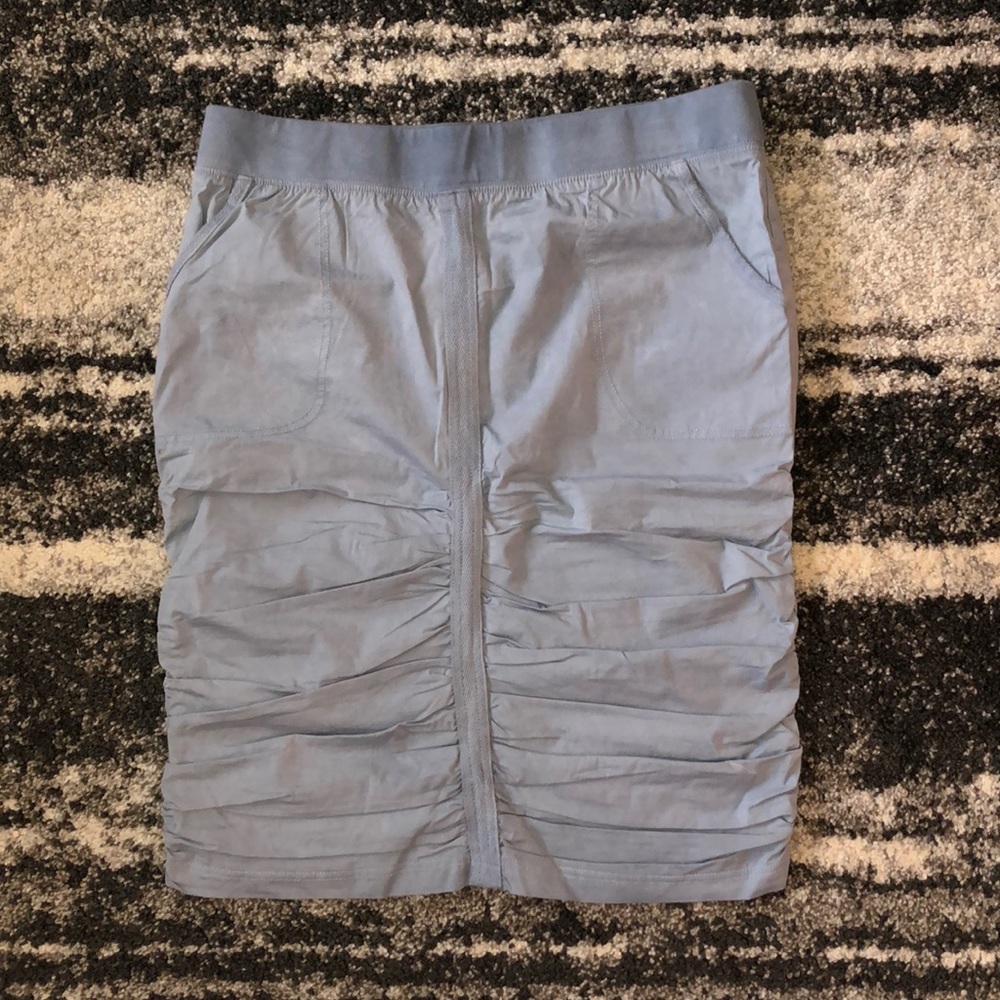 Blue pencil skirt